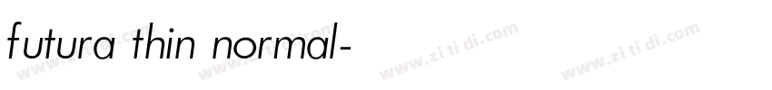futura thin normal字体转换